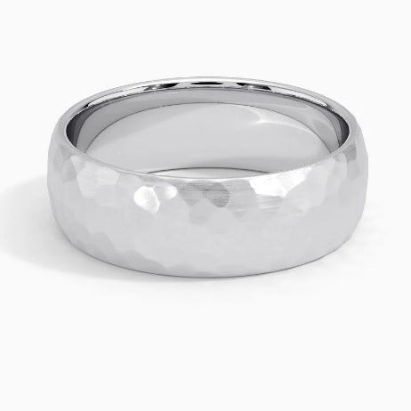 Anillo Texturizado Elric Core | Oro blanco