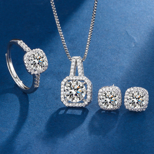 Set Cuadrado Radiante Aria | Oro blanco