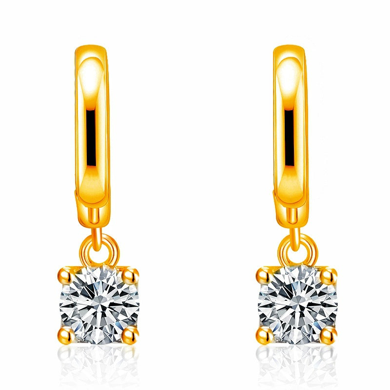 Aretes Colgantes Cuadrados Aurora | Oro