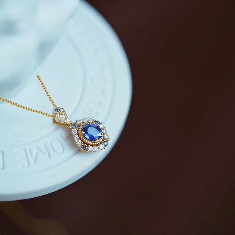 Collar con Colgante Celeste Royale | Oro
