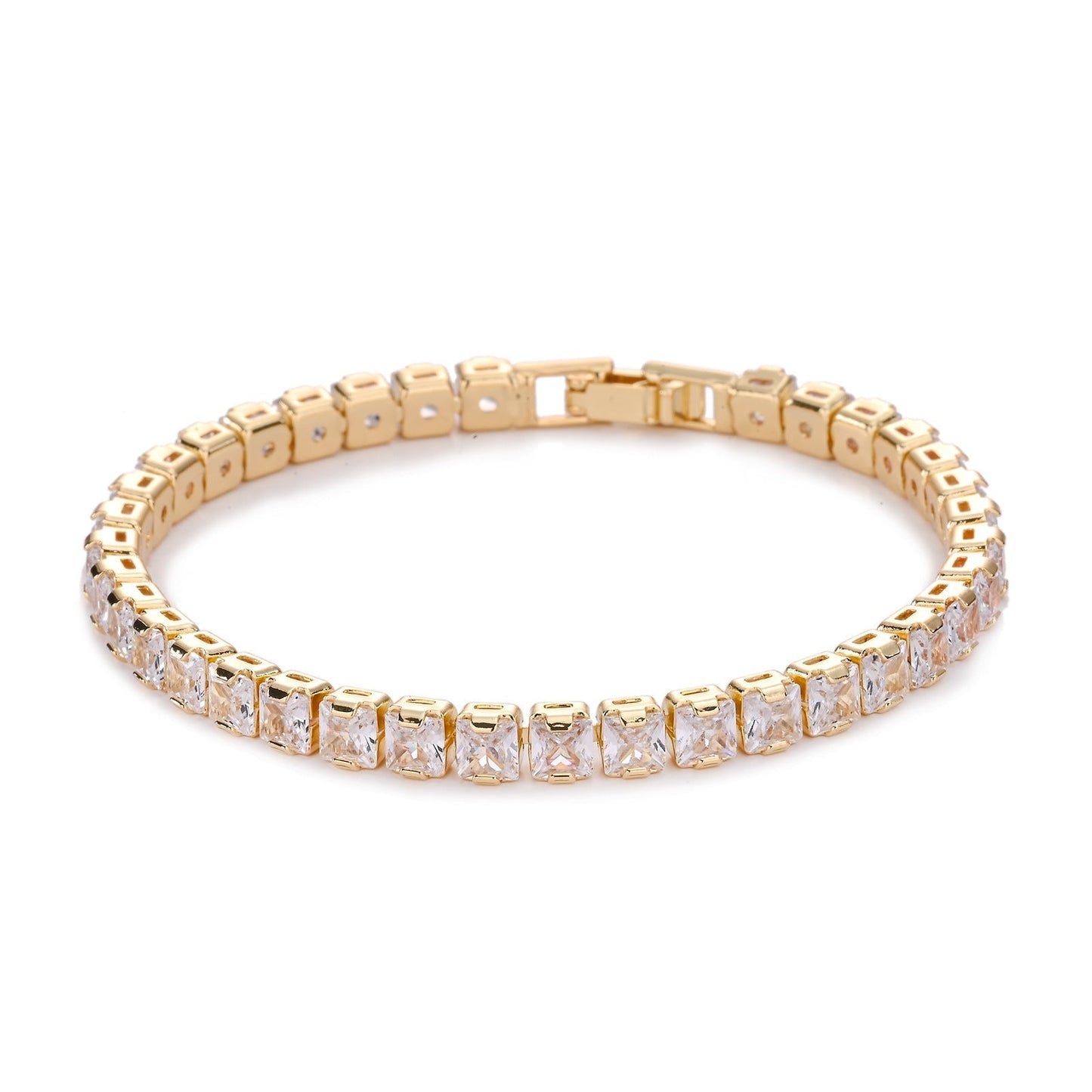 Pulsera Tennis Cuadrada | Oro