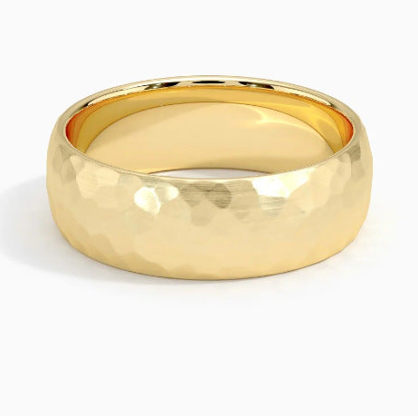 Anillo Texturizado Elric Core | Oro blanco