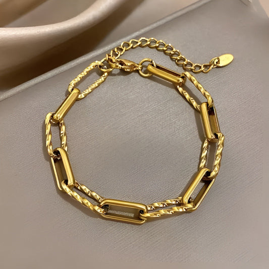 Pulsera Gruesa de Eslabón Lorielle | Oro