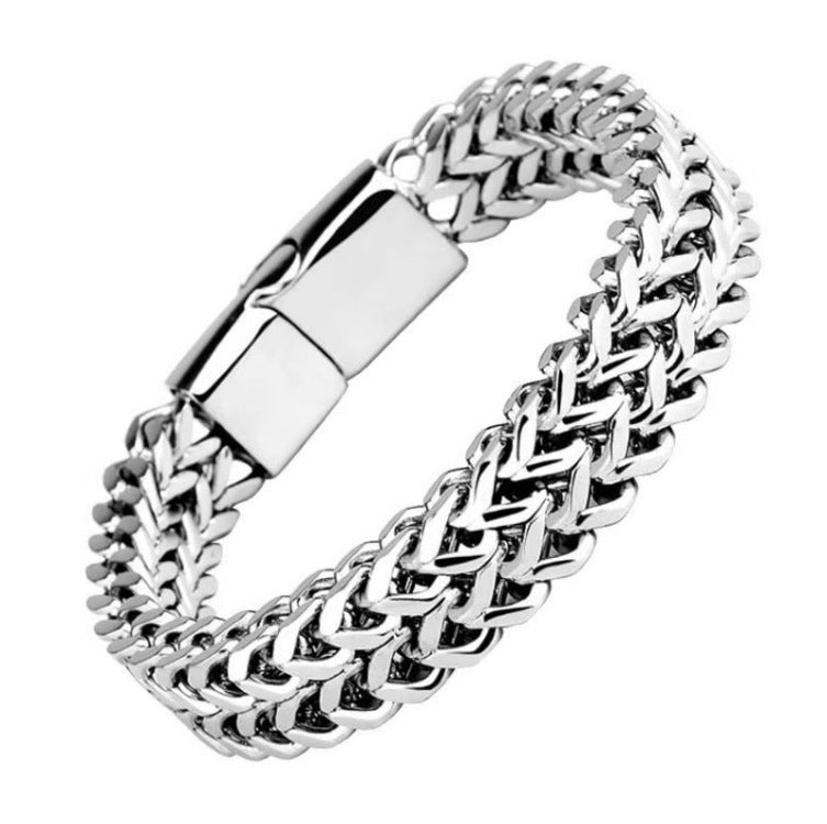 Pulsera de Cadena Ironclad Double | Oro blanco