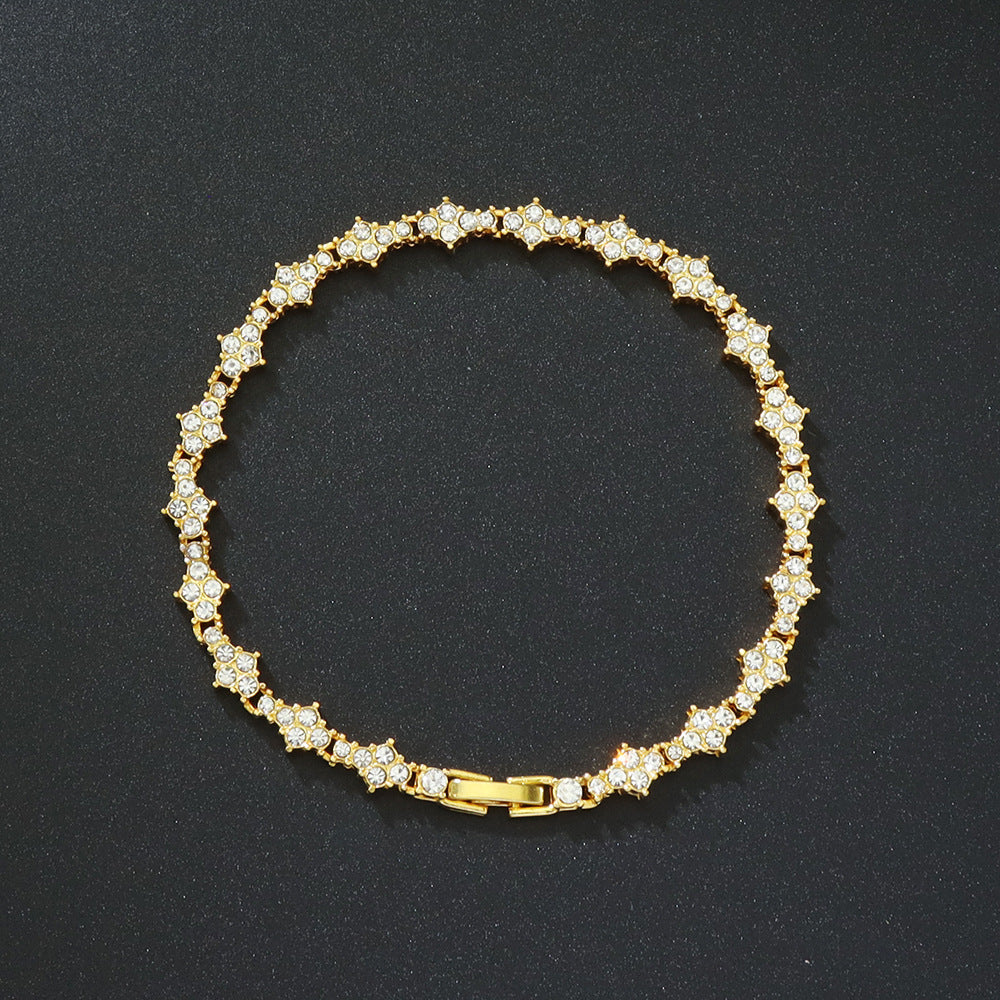 Pulsera Tennis Clásica de Racimo | Oro