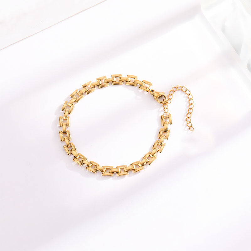 Pulsera de Cadena con Reloj | Oro