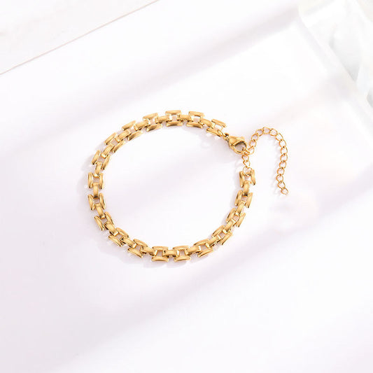 Pulsera de Cadena con Reloj | Oro