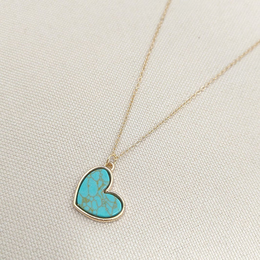 Collar de Turquesa Love | Oro