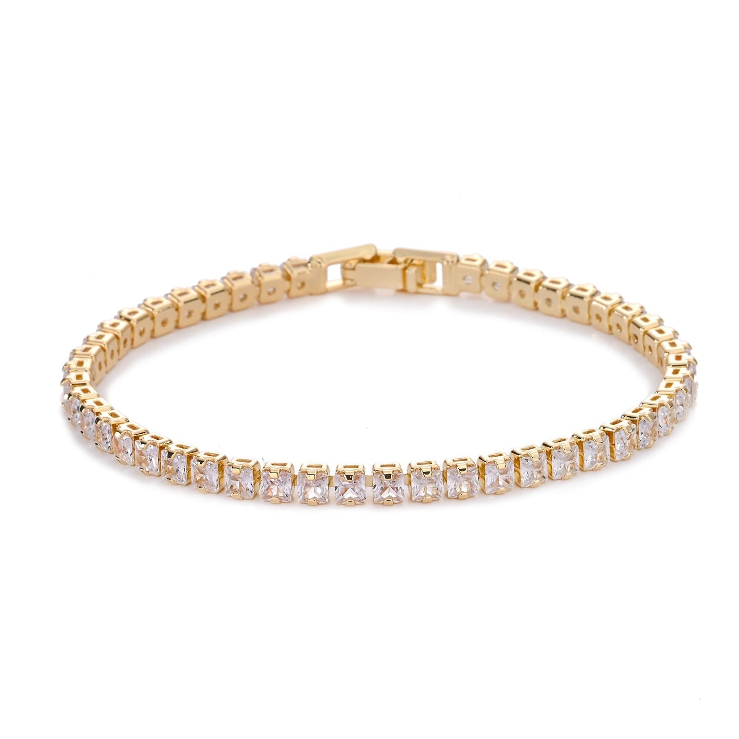 Pulsera Tennis Cuadrada | Oro