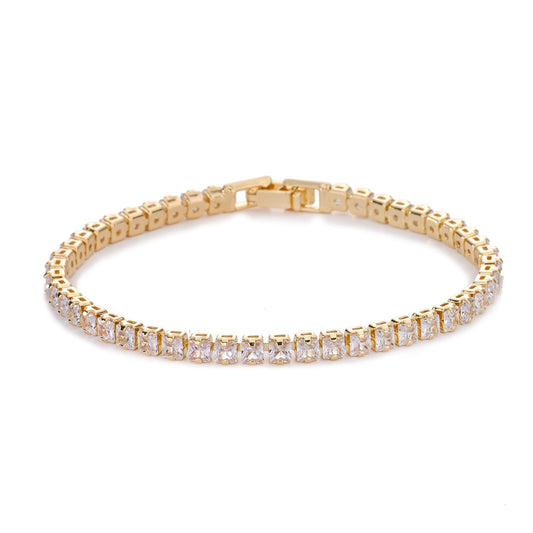 Pulsera Tennis Cuadrada | Oro