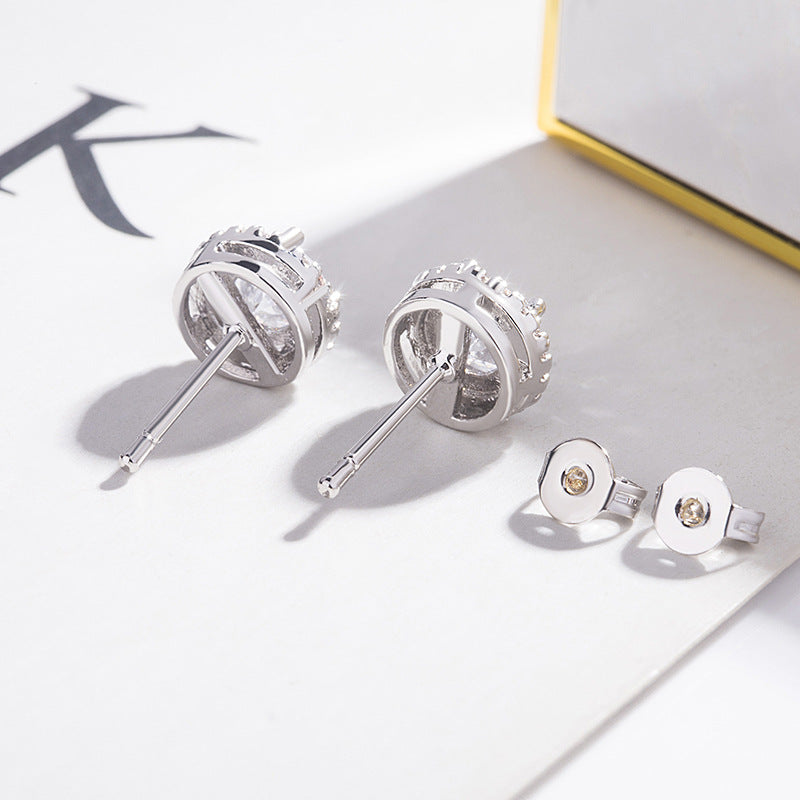 Aretes Brillo Solea | Oro blanco