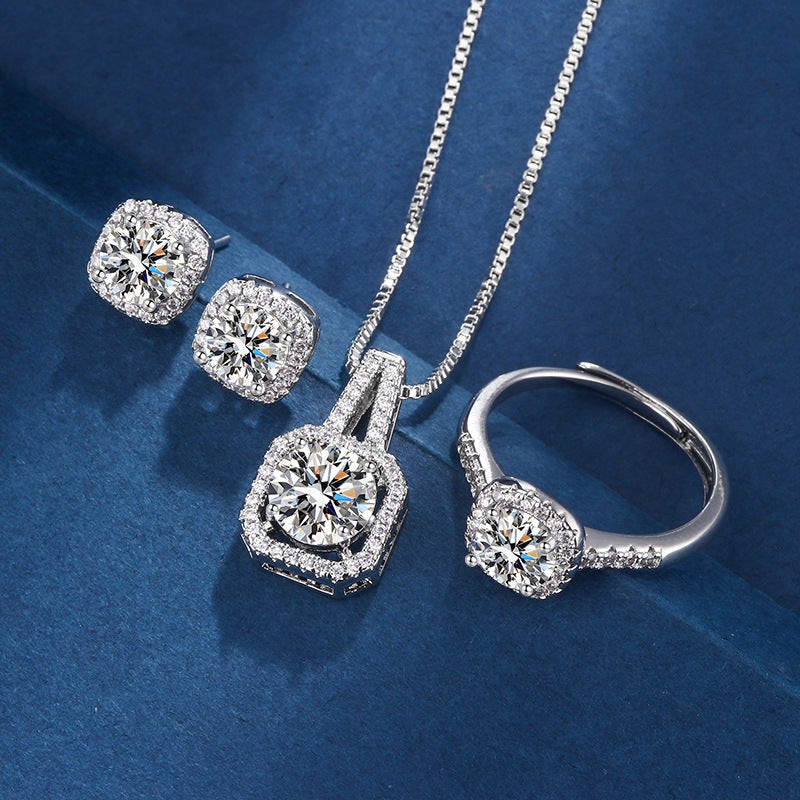 Set Cuadrado Radiante Aria | Oro blanco