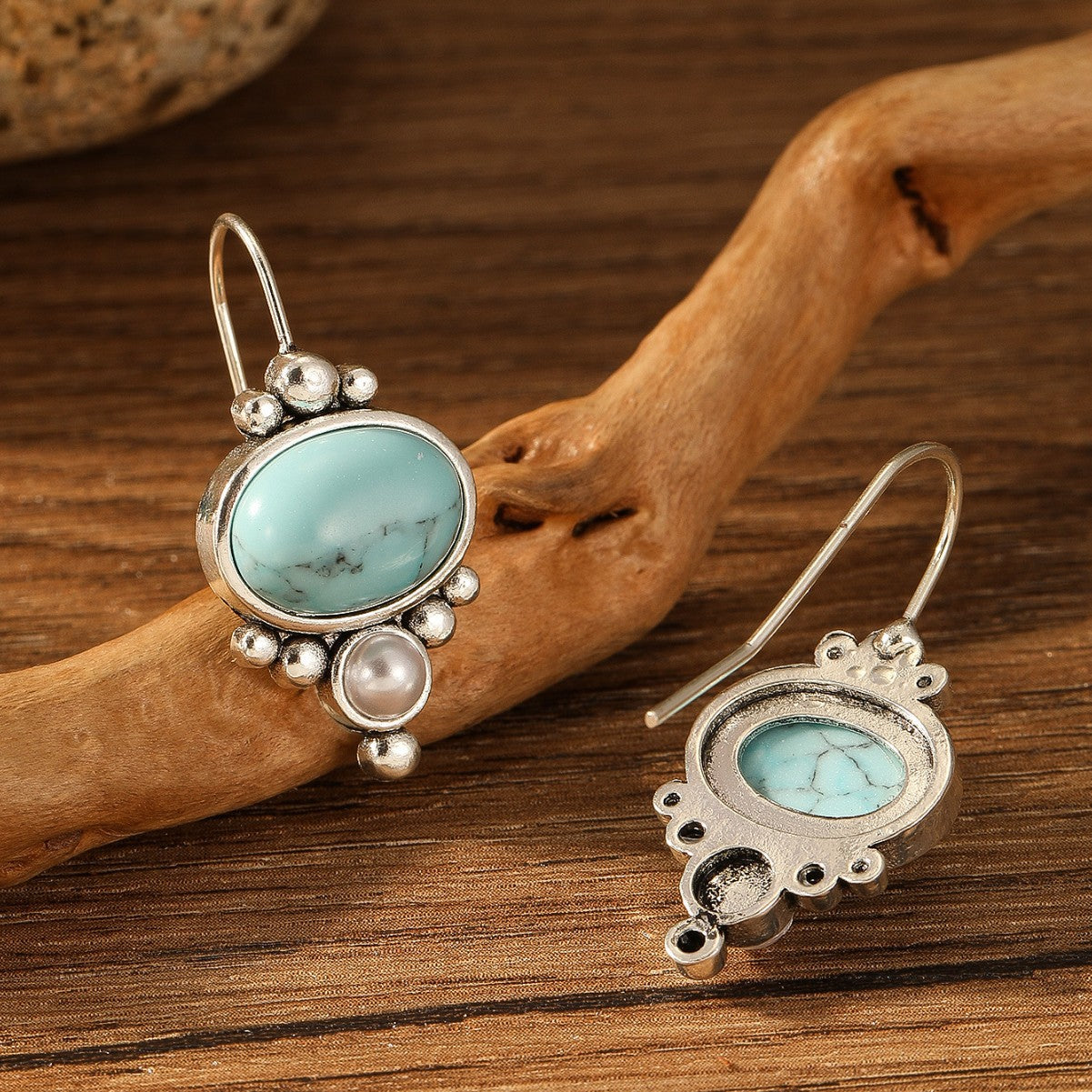 Aretes Briselle Shorelight | Oro blanco