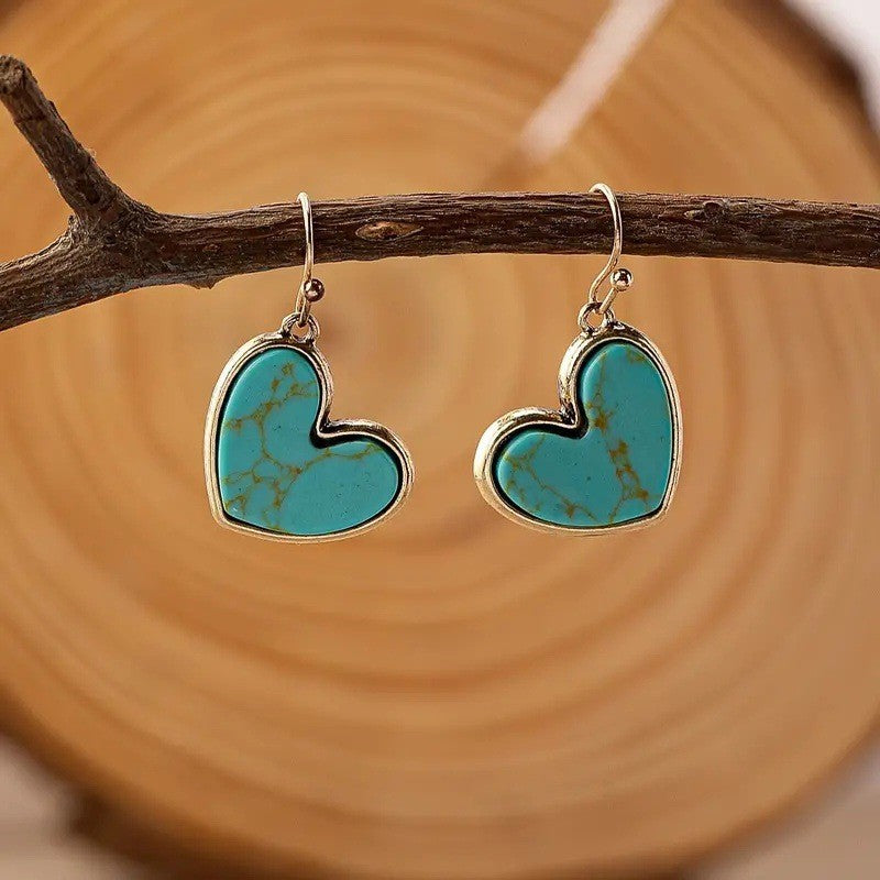 Aretes de Turquesa Love | Oro rosa