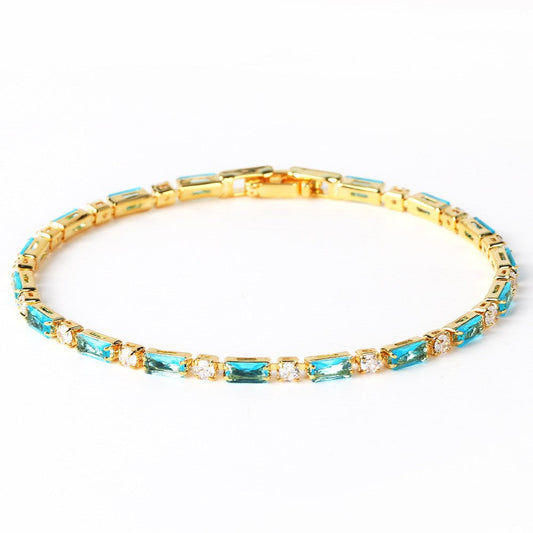Pulsera de Piedra Turquesa Natural | Oro
