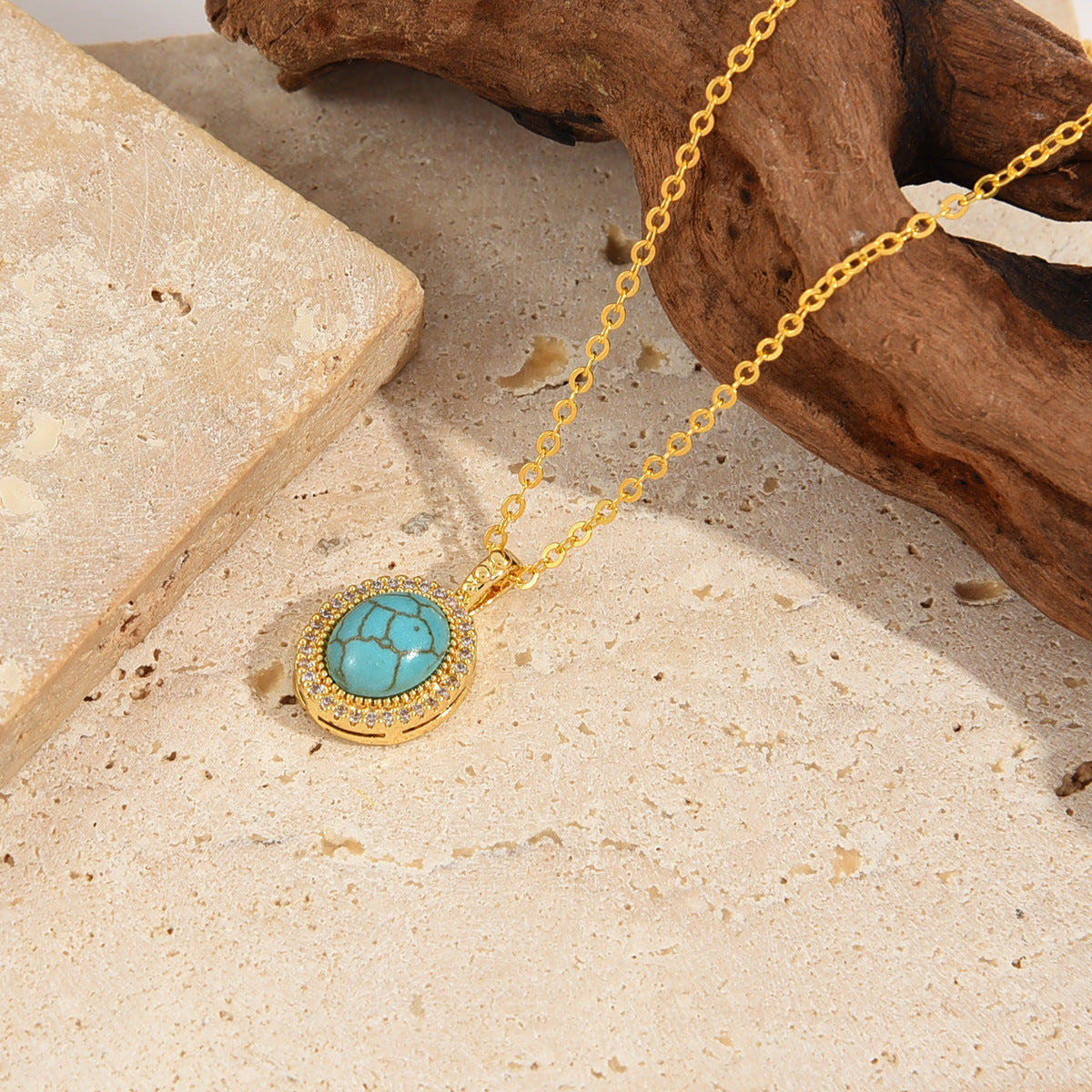 Collar Floreciente Calysse Azure | Oro
