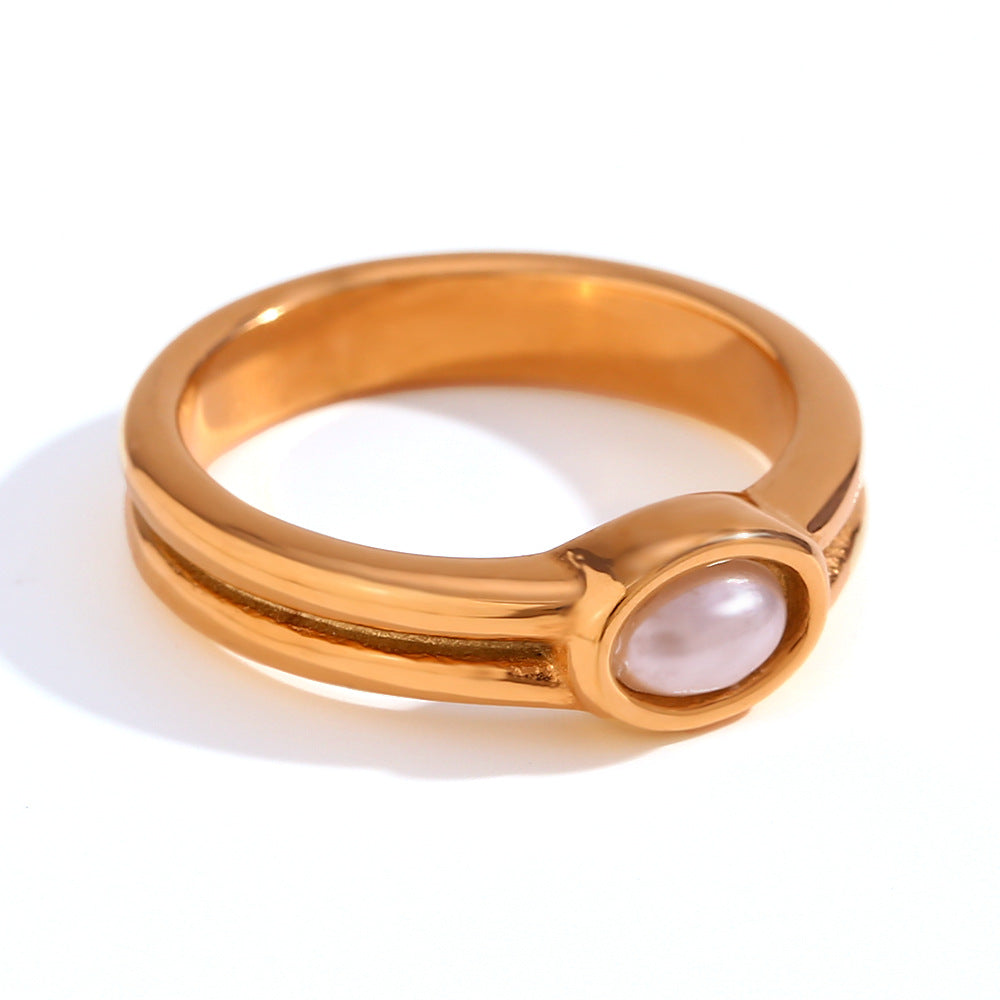 Anillo de Perla Lunara | Oro