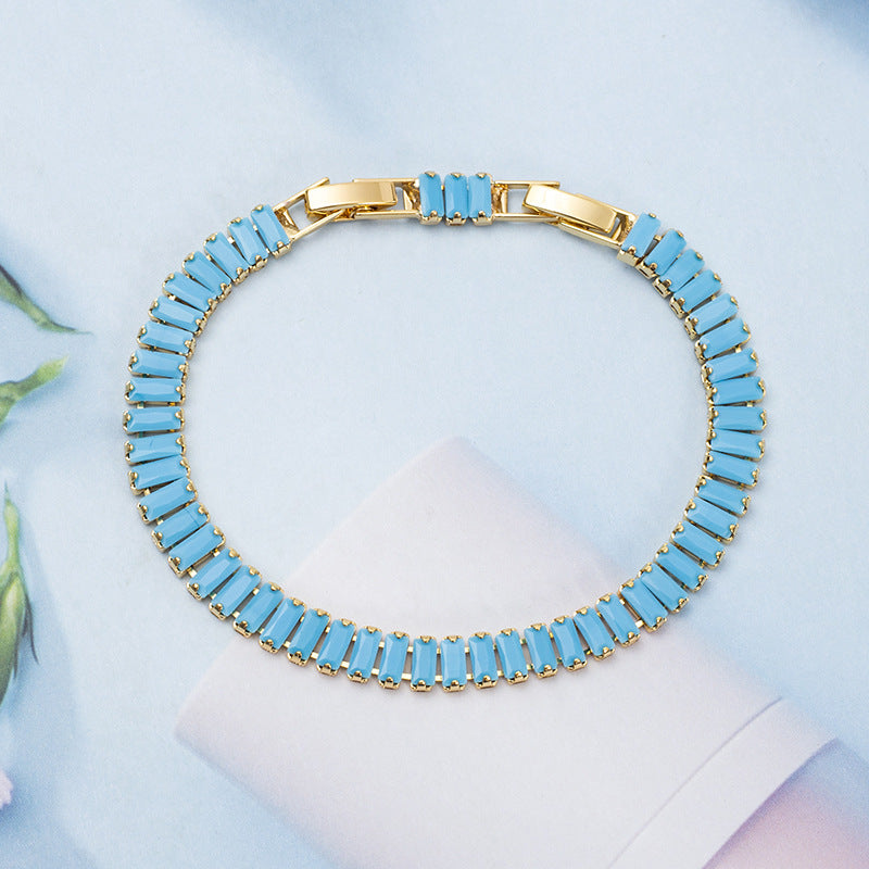 Pulsera de Turquesa Tennis Vertéa | Oro