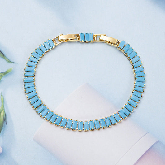 Pulsera de Turquesa Tennis Vertéa | Oro