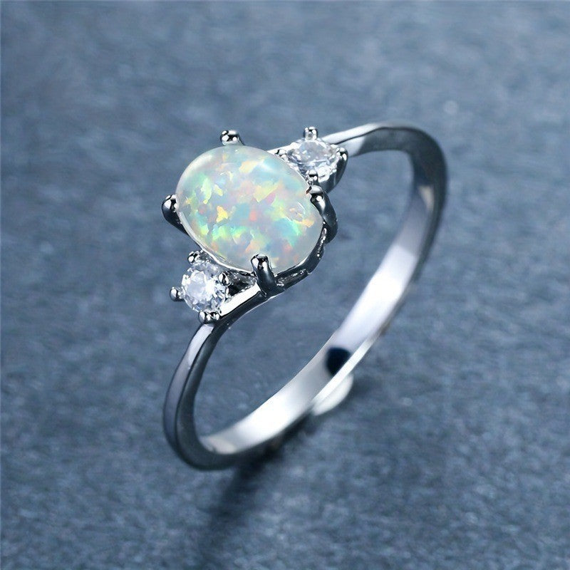 Anillo de Ópalo Embrace | Oro blanco