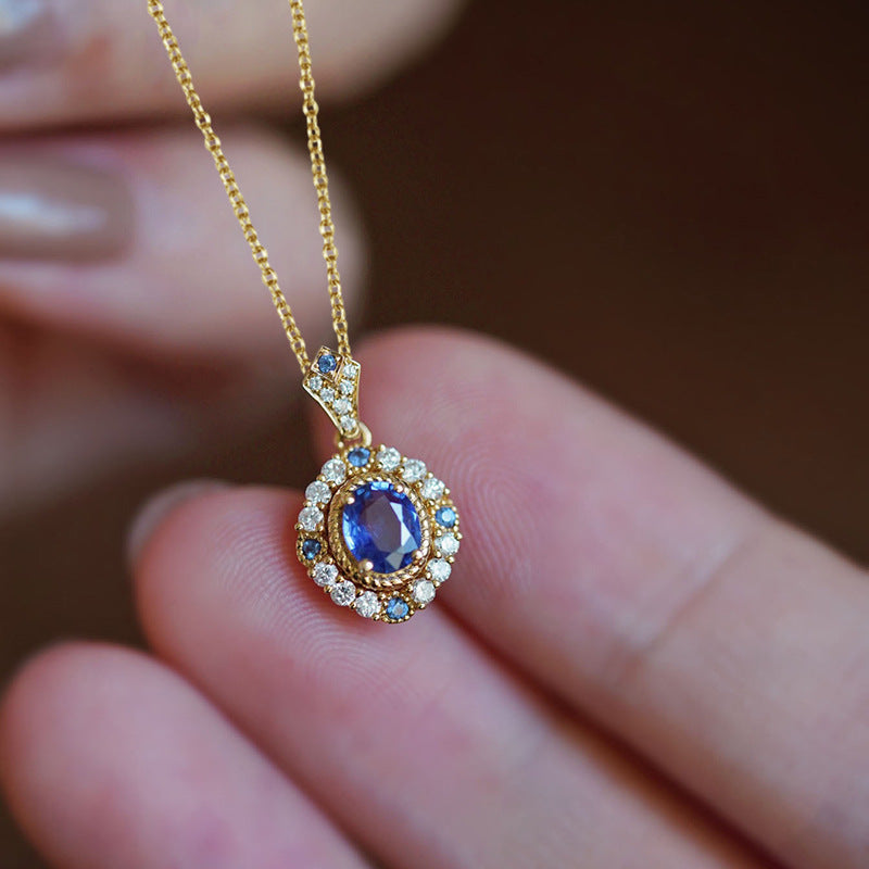 Collar con Colgante Celeste Royale | Oro