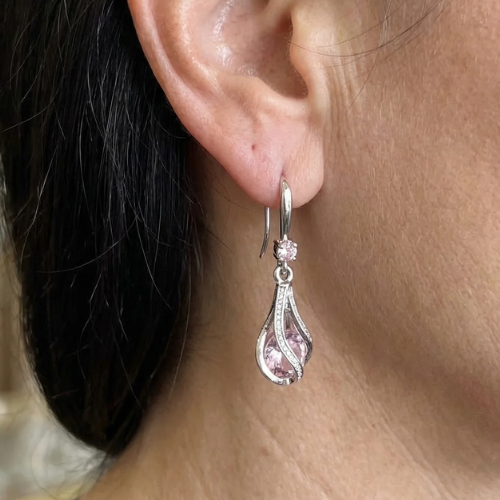 Aretes Rosalith Lumen Twist | Oro blanco