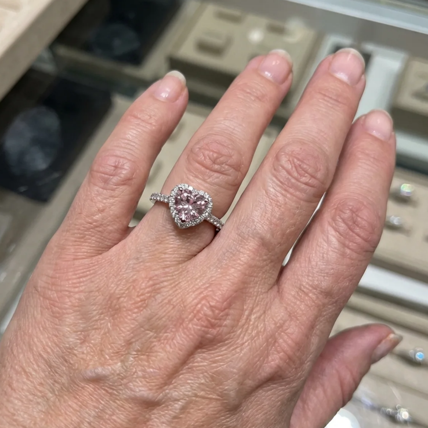 Anillo de Corazón Rosekiss | Oro blanco