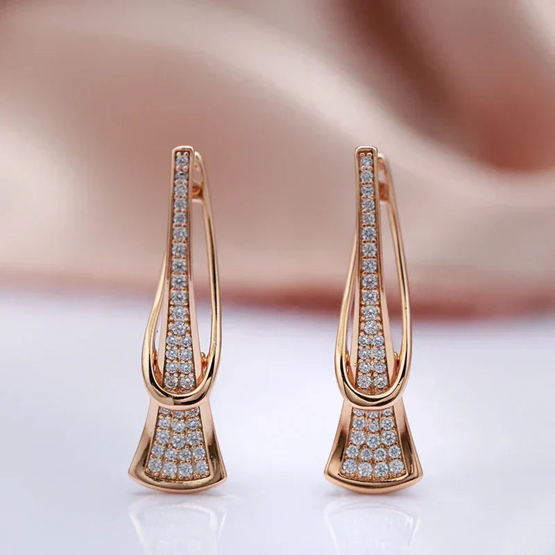 Aretes de Cristal en Capas Radiantes | Oro