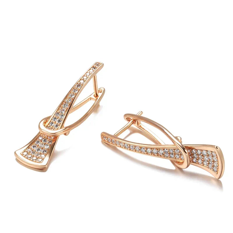 Aretes de Cristal en Capas Radiantes | Oro