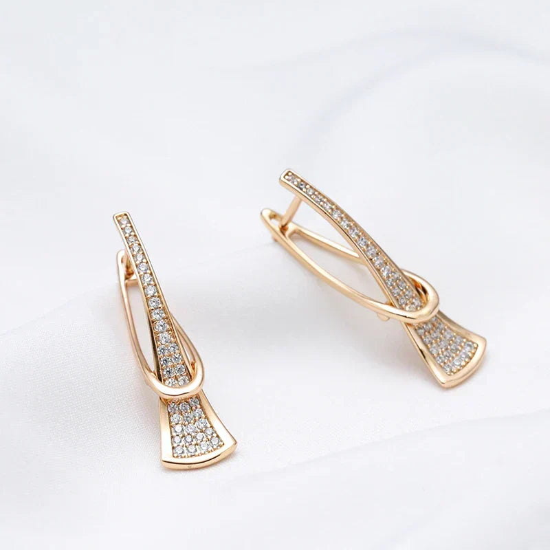 Aretes de Cristal en Capas Radiantes | Oro