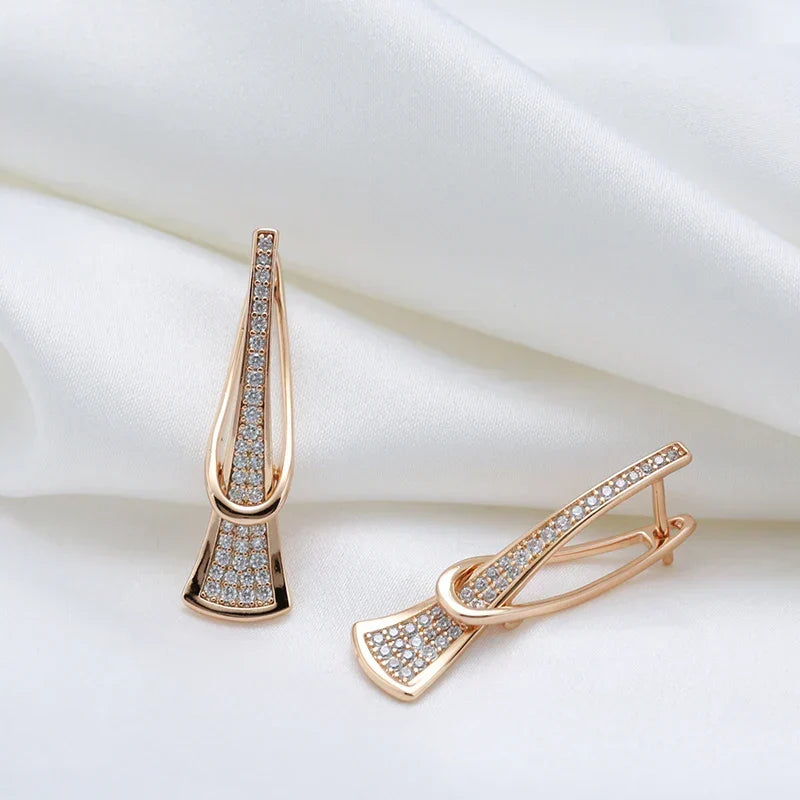 Aretes de Cristal en Capas Radiantes | Oro