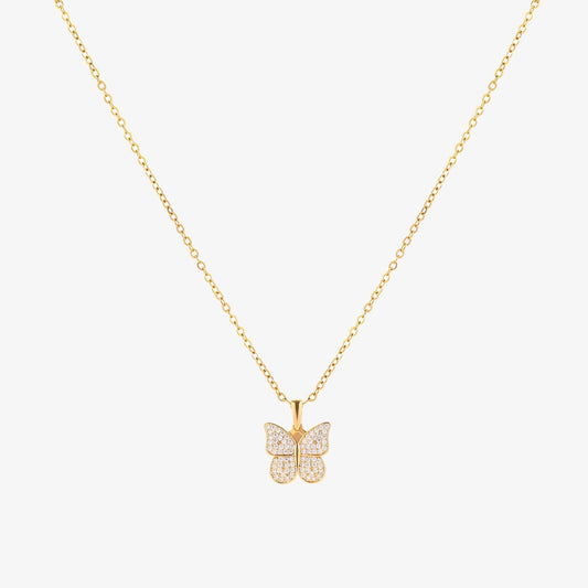 Collar de Mariposa Radiante | Oro