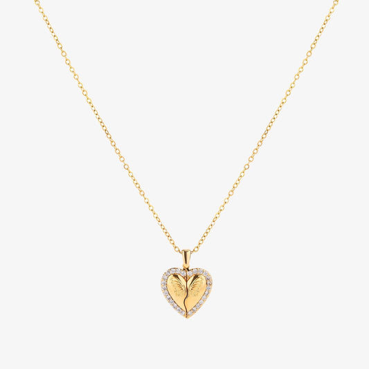 Collar de Mariposa y Corazón | Oro
