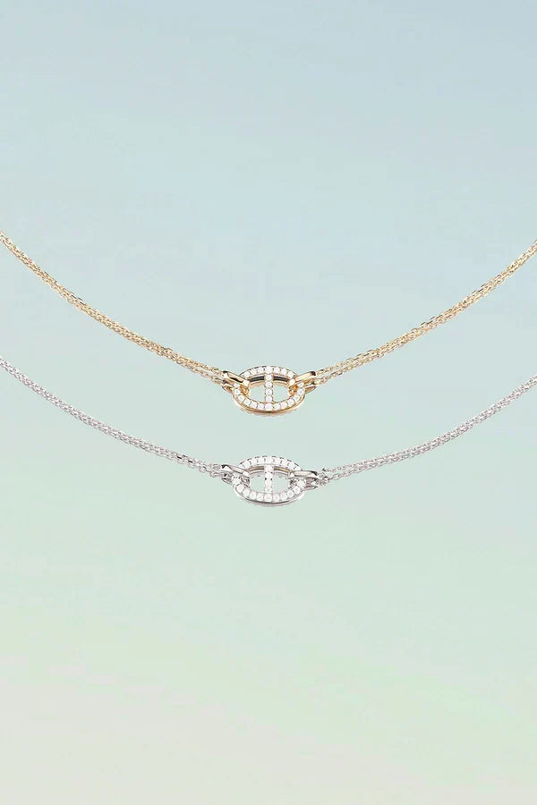 Collar Isla Marina | Oro blanco