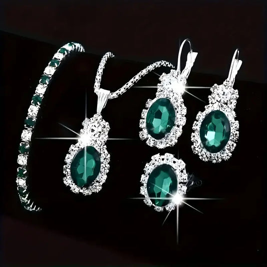 Set de Joyas Seloria Grevalyn | Oro blanco