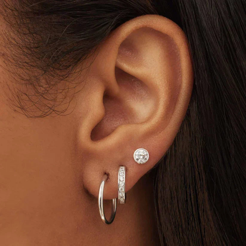Aretes Noémie Sorel | Oro blanco
