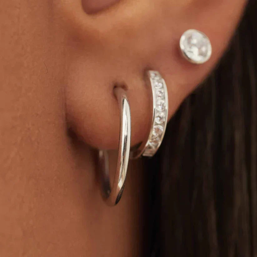 Aretes Noémie Sorel | Oro blanco