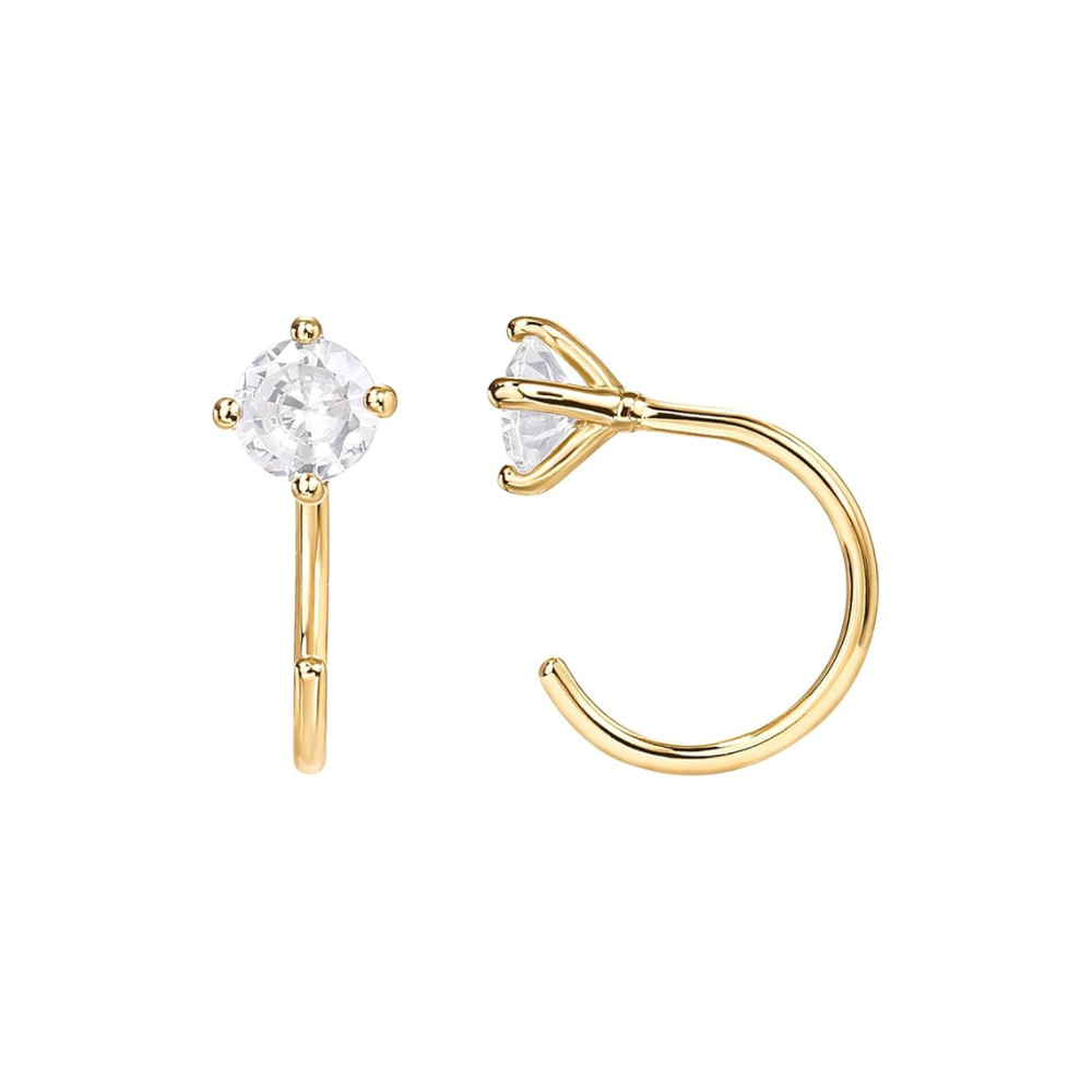 Aros con Punta Brillante | Oro