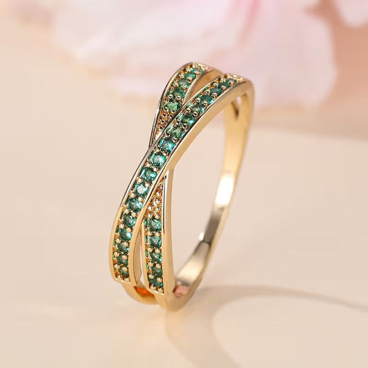 Anillo Esmeralda Flow | Oro