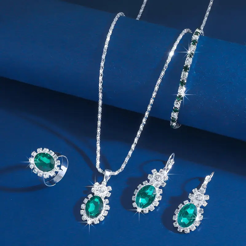 Set de Joyas Seloria Grevalyn | Oro blanco