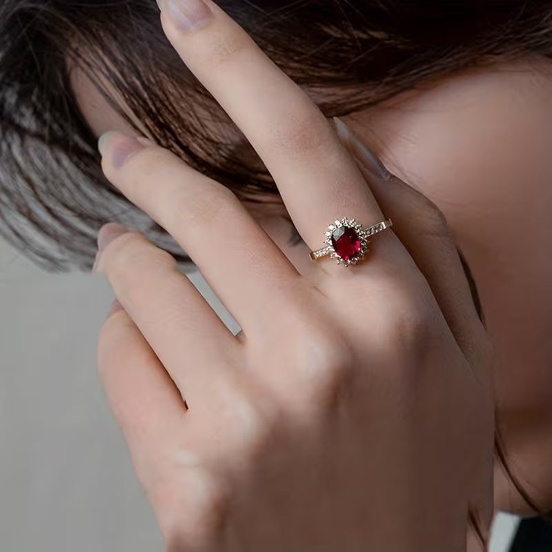Anillo Rojo Empress | Oro