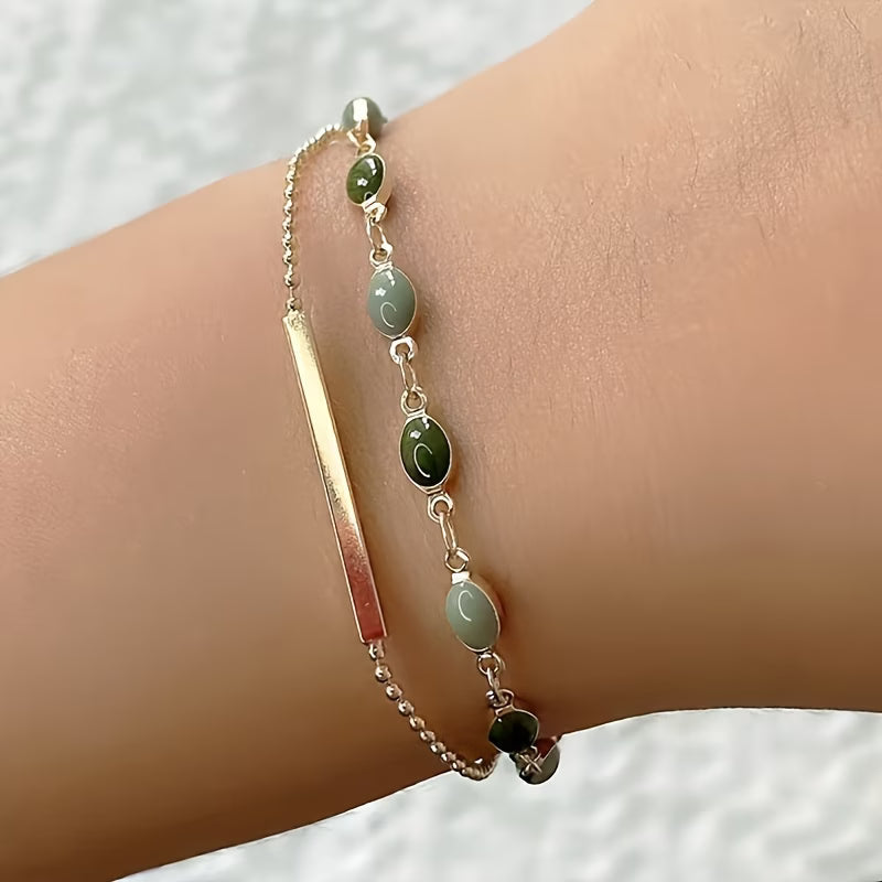 Pulsera Olivia Moss Duo | Oro