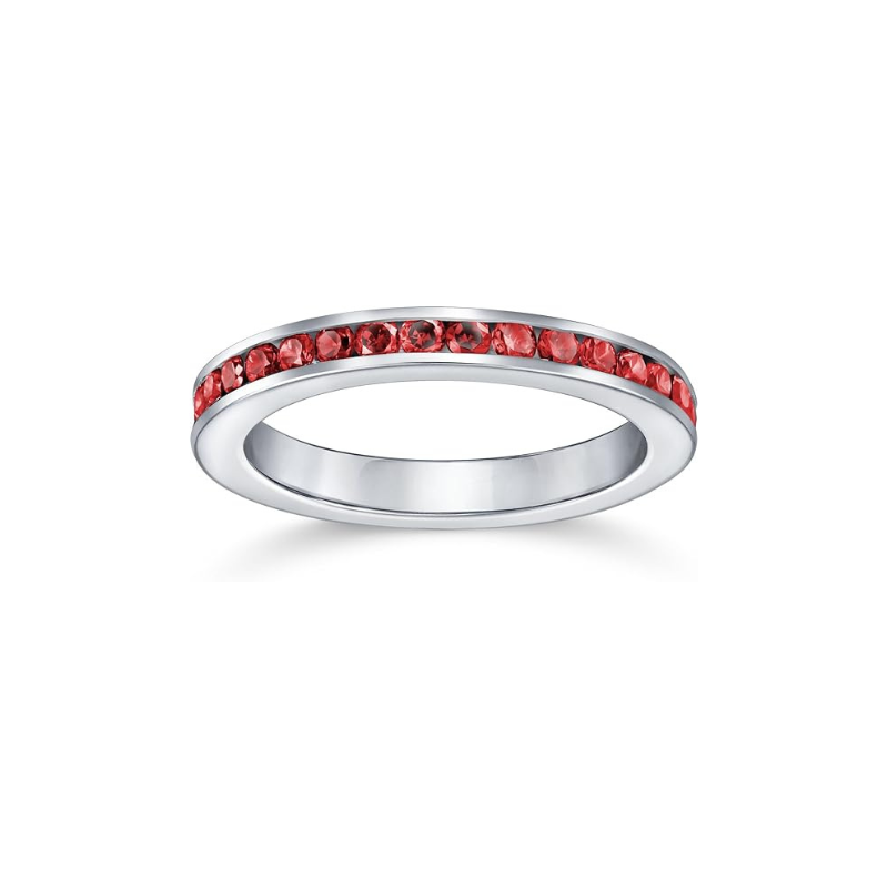 Anillo de Eternidad de Banda Rubí | Oro blanco