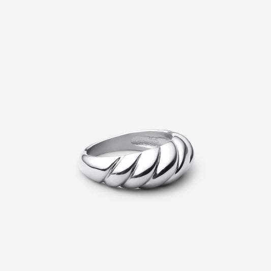 Anillo Croissant | Oro blanco