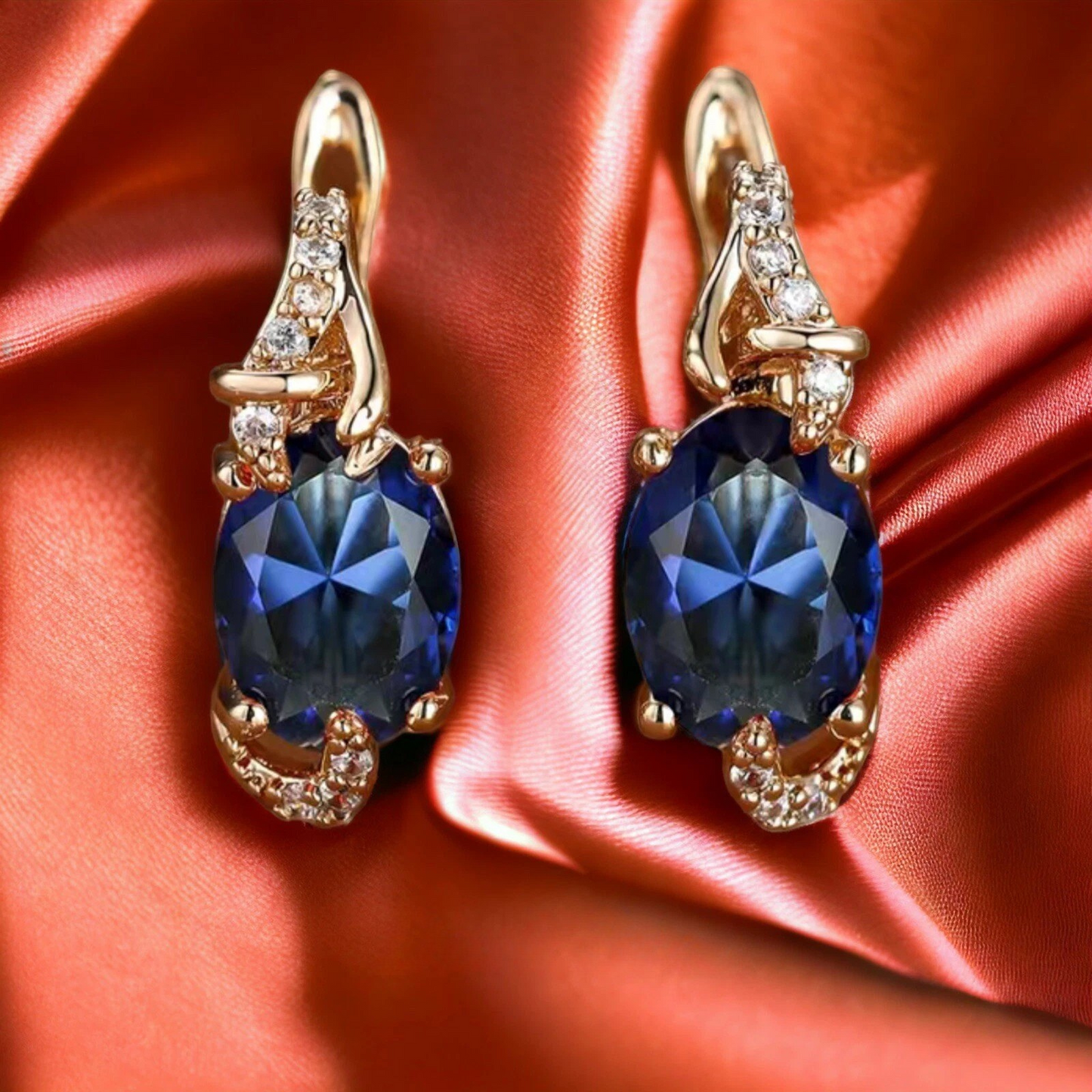 Aretes Colgantes Royal Midnight | Oro