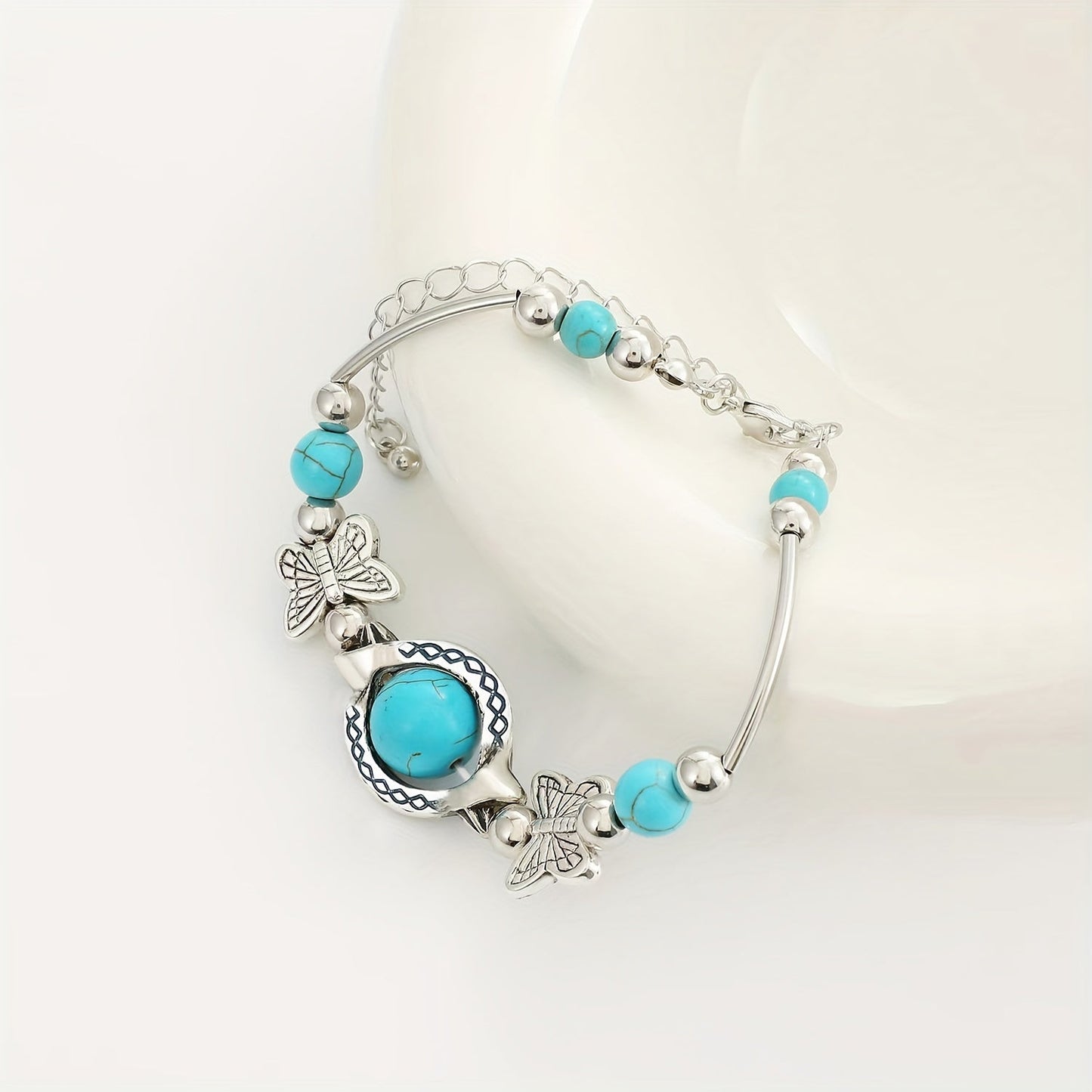 Pulsera de Mariposa Oasis Drift | Oro blanco