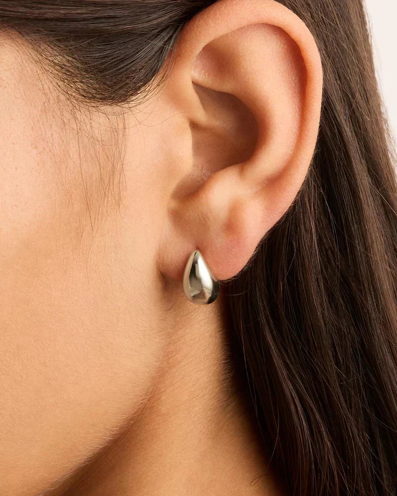 Aretes Colgantes Mato | Oro blanco
