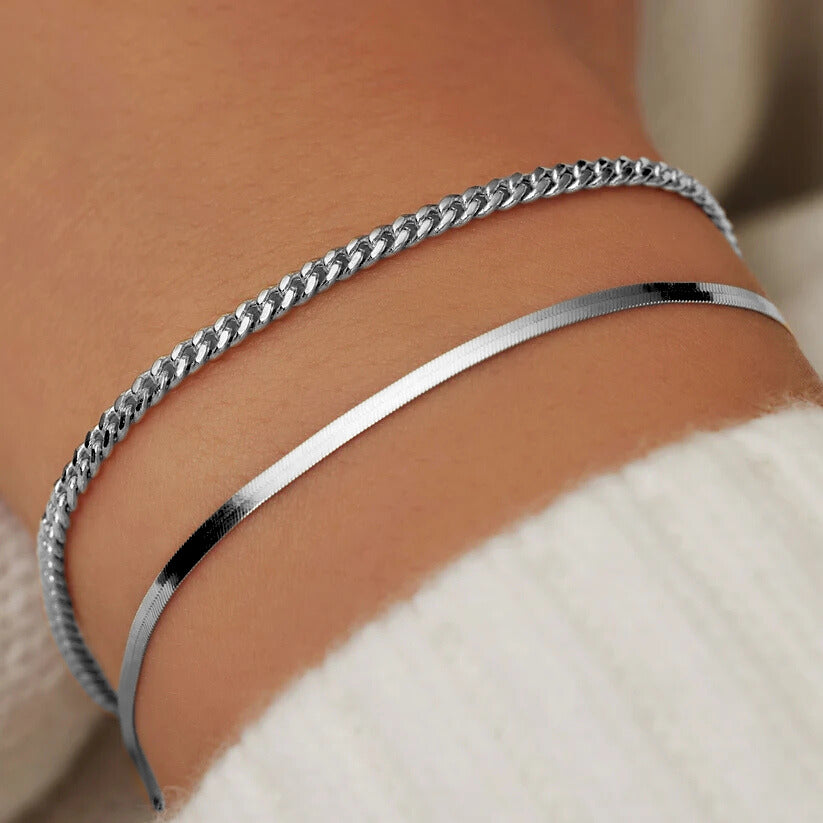 Pulsera Soleil Serpent | Oro blanco