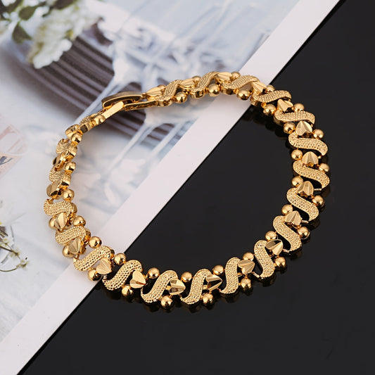 Pulsera de Onda Ornamentada Lily | Oro