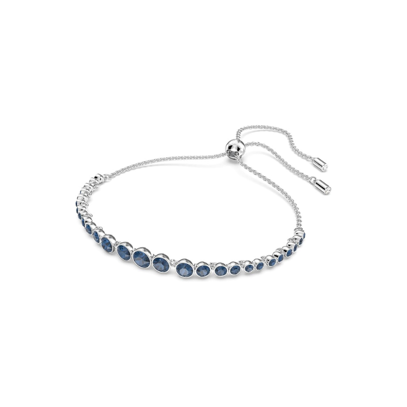 Pulsera Redonda Tennis Zafiro Cut | Oro blanco